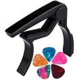thumbnail image 2 of Capo, Guitar Capo, With 5-pack Picks, Guitar Capos, For Acoustic Guitar, Electric Guitar, 2 of 5
