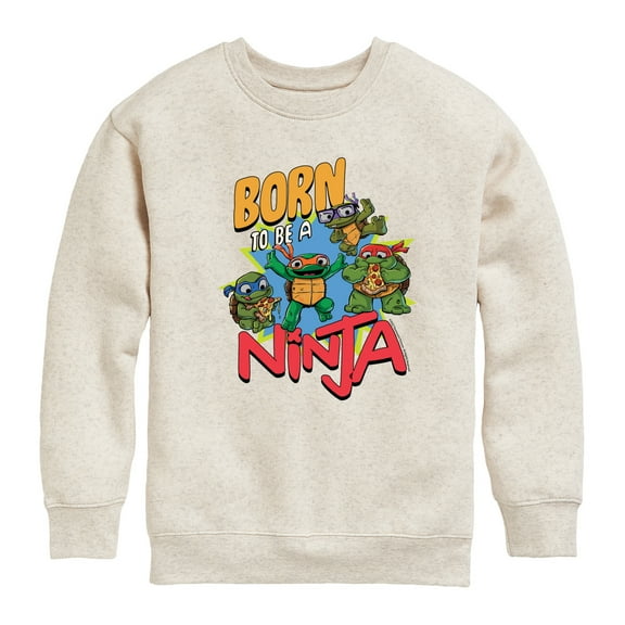 Teenage Mutant Ninja Turtles Mutant Mayhem - Born To Be A Ninja - Toddler & Youth Crewneck Fleece Sweatshirt