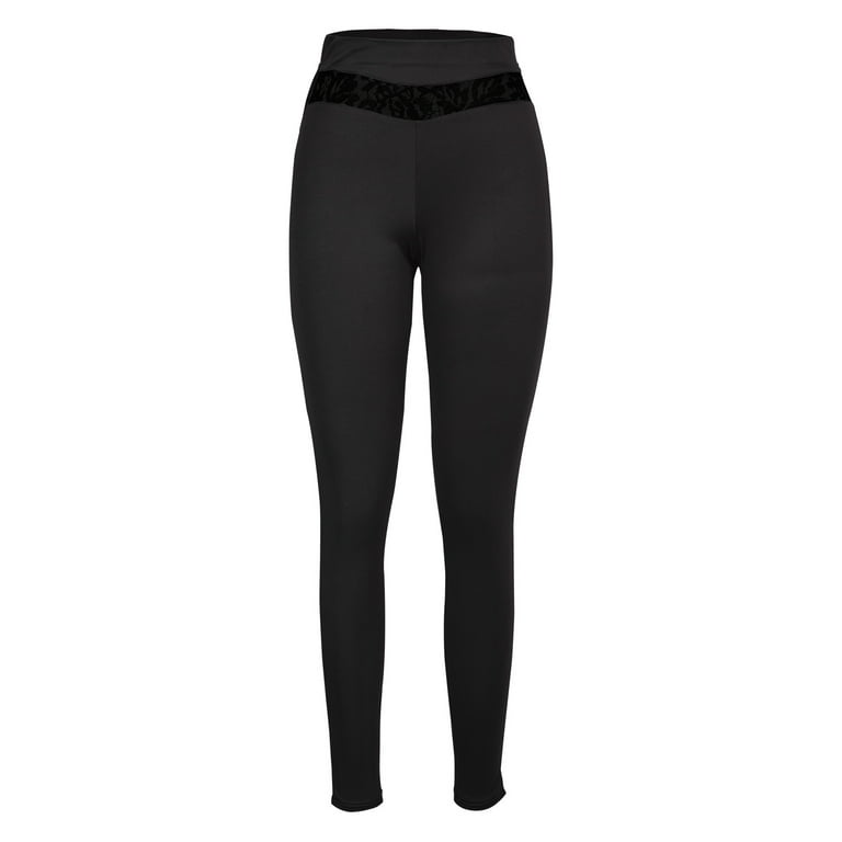 Womens Sexy Lace Leggings High Waist Mesh Panel Side Skinny Workout Yoga  Pants Casual Full Length Tights Trousers