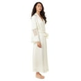 thumbnail image 6 of MeMoi Women's Silky-Smooth Lace-Trim Full-Length Robe - Womens - Female, S, Pearl, 6 of 11