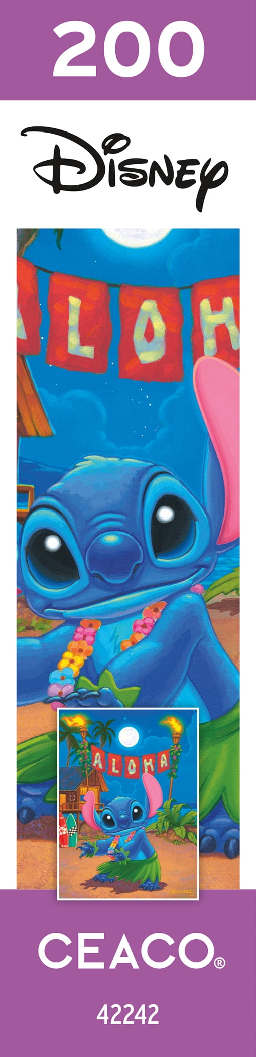 Ceaco 200-Piece Disney Friends Hula Stitch Interlocking Jigsaw Puzzle