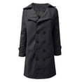 thumbnail image 6 of Tawop Jacket Men Trench Coat Long Sleeve Casual Solid Mens Clothing,Dark Gray,XL, 6 of 8