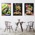 thumbnail image 4 of Deliciosa comida, rollitos de primavera, sabroso kebab, comida voladora, tazón de pollo a la naranja, póster, lienzo, pintura, arte de pared, decoración del hogar, 4 of 5