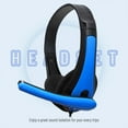 thumbnail image 4 of Auriculares con cable Cable de sonido de 3,5 mm Ligero con micrófono Estéreo Música Auriculares con cable sobre oreja para teléfonos móviles Azul, 4 of 7