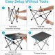 thumbnail image 4 of Camping table with aluminum tabletop, portable and lightweight folding camping table with carrying bag for outdoor use, 4 of 5