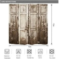 thumbnail image 3 of Barn Door Shower Curtain for Bathroom Decor 72Wx72H Brown Farmhouse Rustic Old Wooden Wood Rural Vintage Antique Countryside Men Art Printed Fabric Polyester Waterproof 12 Pack Plastic Hooks, 3 of 6