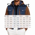 thumbnail image 5 of longantii Mens Hooded Cargo Coat Color Block Long Sleeve Full Zip Jacket Multi Pocket Relax Fit Streetwear Tops Daily Spring Fall Casual Outerwear Brown XL, 5 of 5