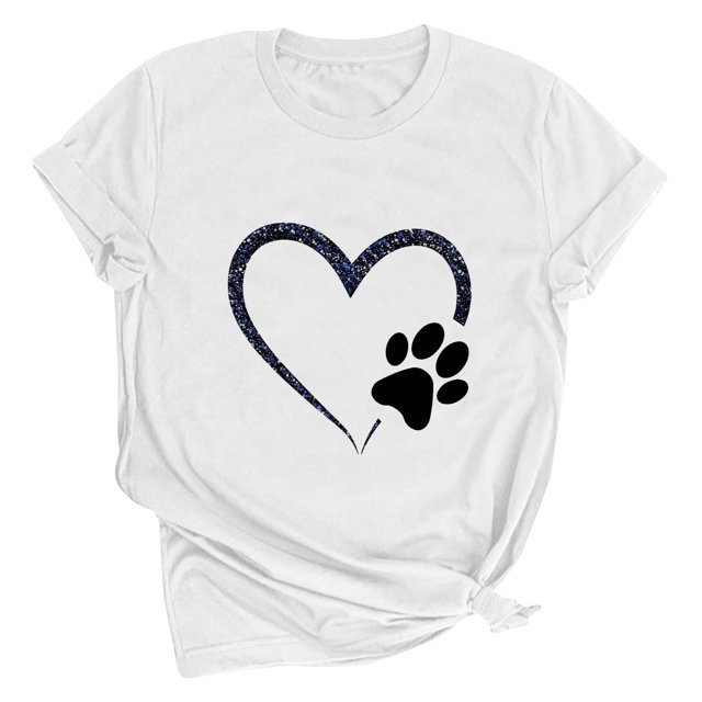 Meichang T-Shirts de la Saint-Valentin pour Femmes, T-Shirts Graphiques Amour, Col Rond, Coupe Ample, Manches Courtes, T-Shirts de la Saint-Valentin pour Femmes