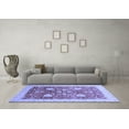 thumbnail image 3 of Ahgly Company Machine Washable Indoor Rectangle Oriental Blue Modern Area Rugs, 8' x 10', 3 of 4