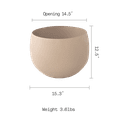 thumbnail image 4 of Fab Habitat Eden Handmade Round Metal Planters in Stone Finish with Drainage Holes, 4 of 9