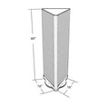 thumbnail image 2 of Azar 60"(H) x 16"(W) 3-Sided Pegboard Floor Display Pink 700450-PNK, 2 of 2