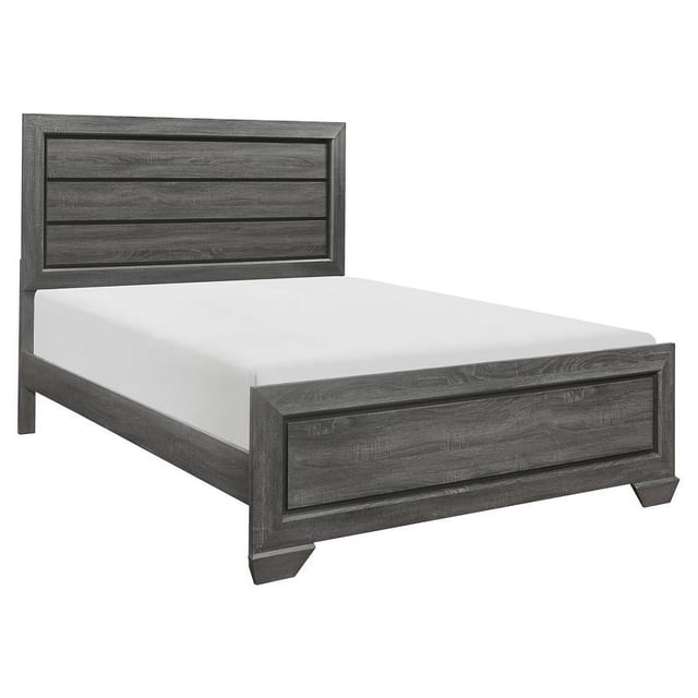 Lexicon Beechnut Contemporary Raised Panel Wood Full Bed in Gray