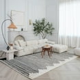 thumbnail image 1 of Rug Branch Domus Abstract Indoor Area Rug, Cream Black, Modern - Living Room, Bedroom, Dining Room, and Kitchen, 1 of 8