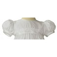 thumbnail image 3 of Girls White Polycotton Christening Baptism Gown with Lace Trim & Bonnet (Baby), 3 of 5