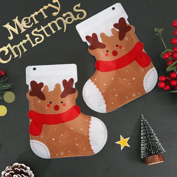 Bolsas Autosellantes Navideñas onlyliua para Dulces y Regalos Navideños