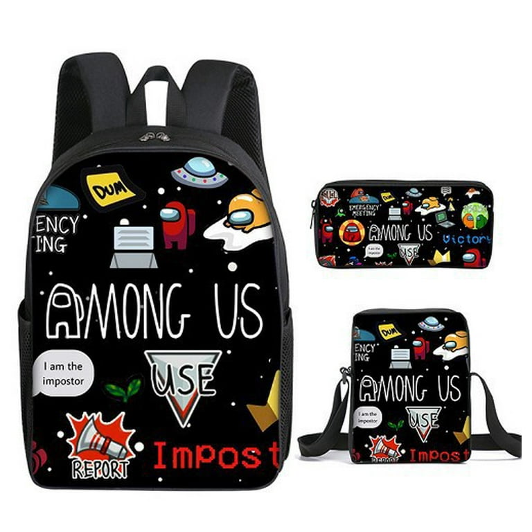 Among us Game Surrounding Anime Backpack Among Us Three Piece Set of Schoolbags Space Werewolf Killing Backpack Walmart