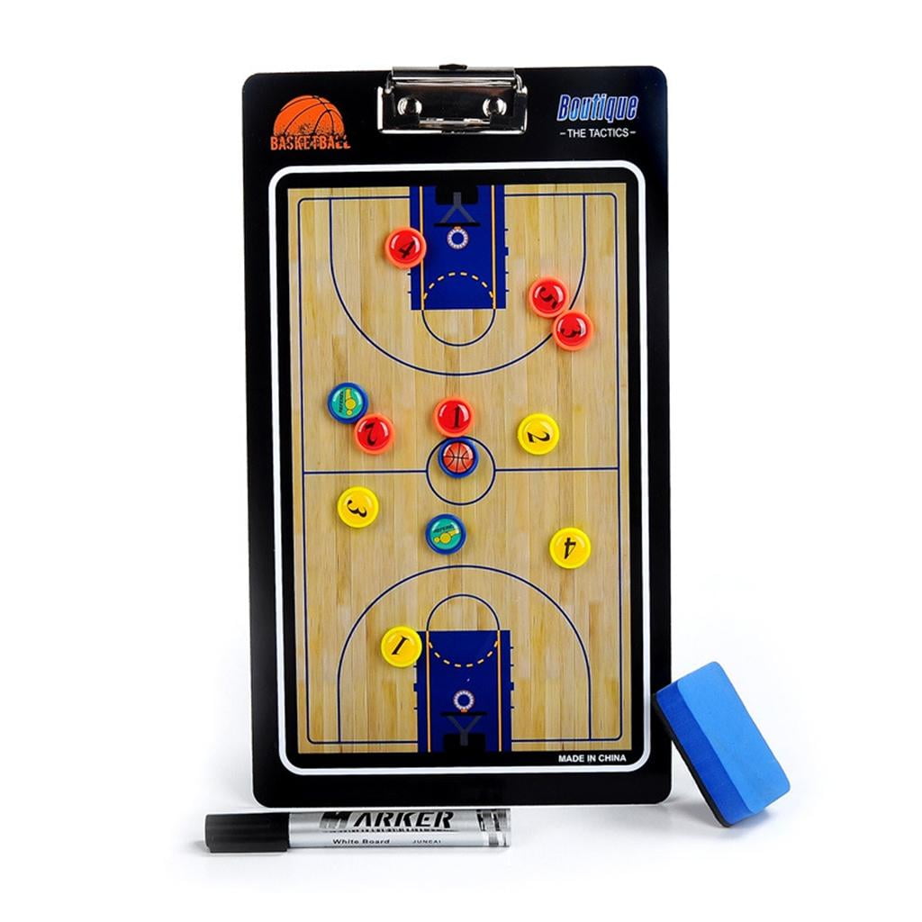 Coaches Board, Premium Basketball Coaching Clipboard Training Assistant Equipment with Pen and Dry Eraser