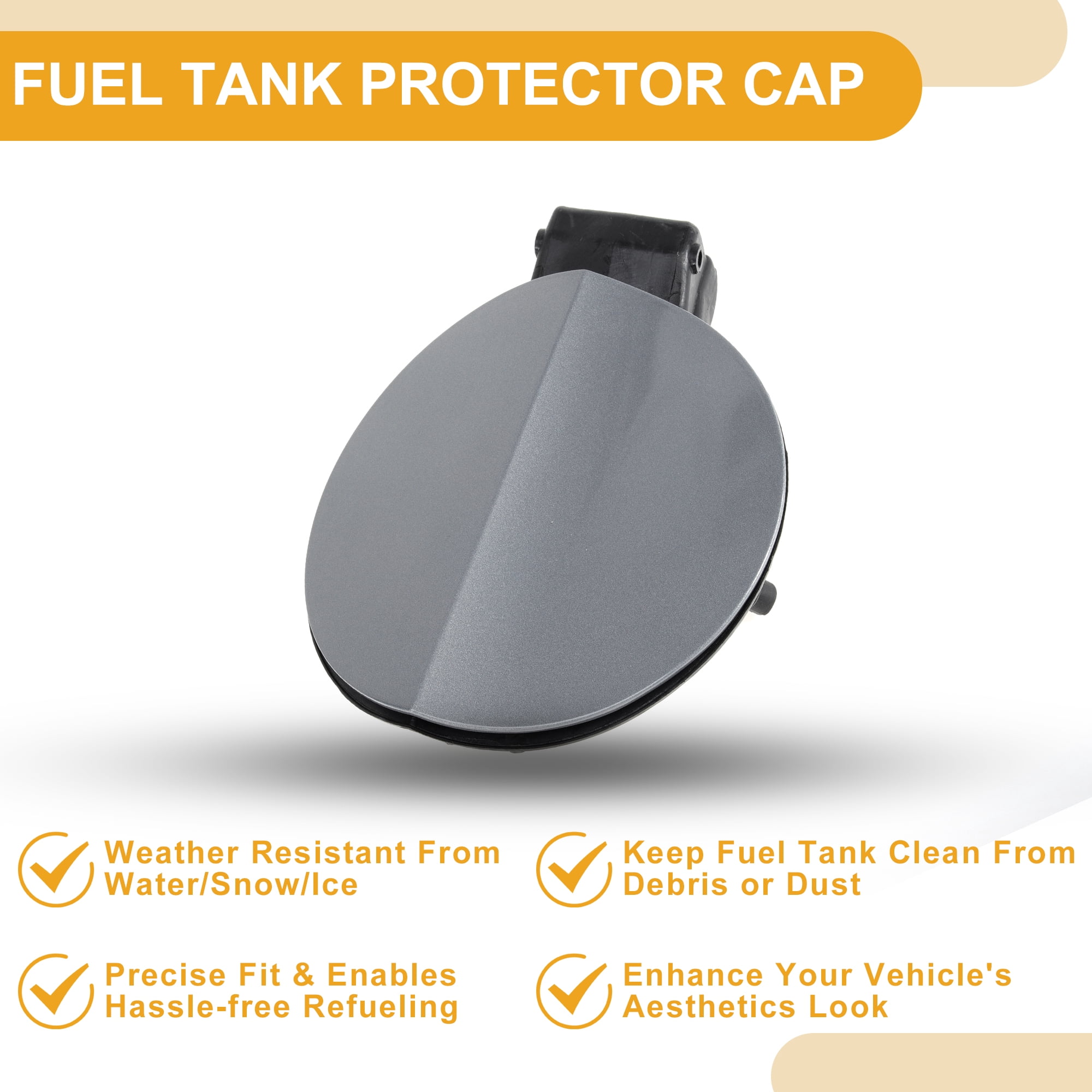 Unique Bargains Fuel Tank Door Cap for Volkswagen CC 2006-2012 Filler Flap Cover Gray