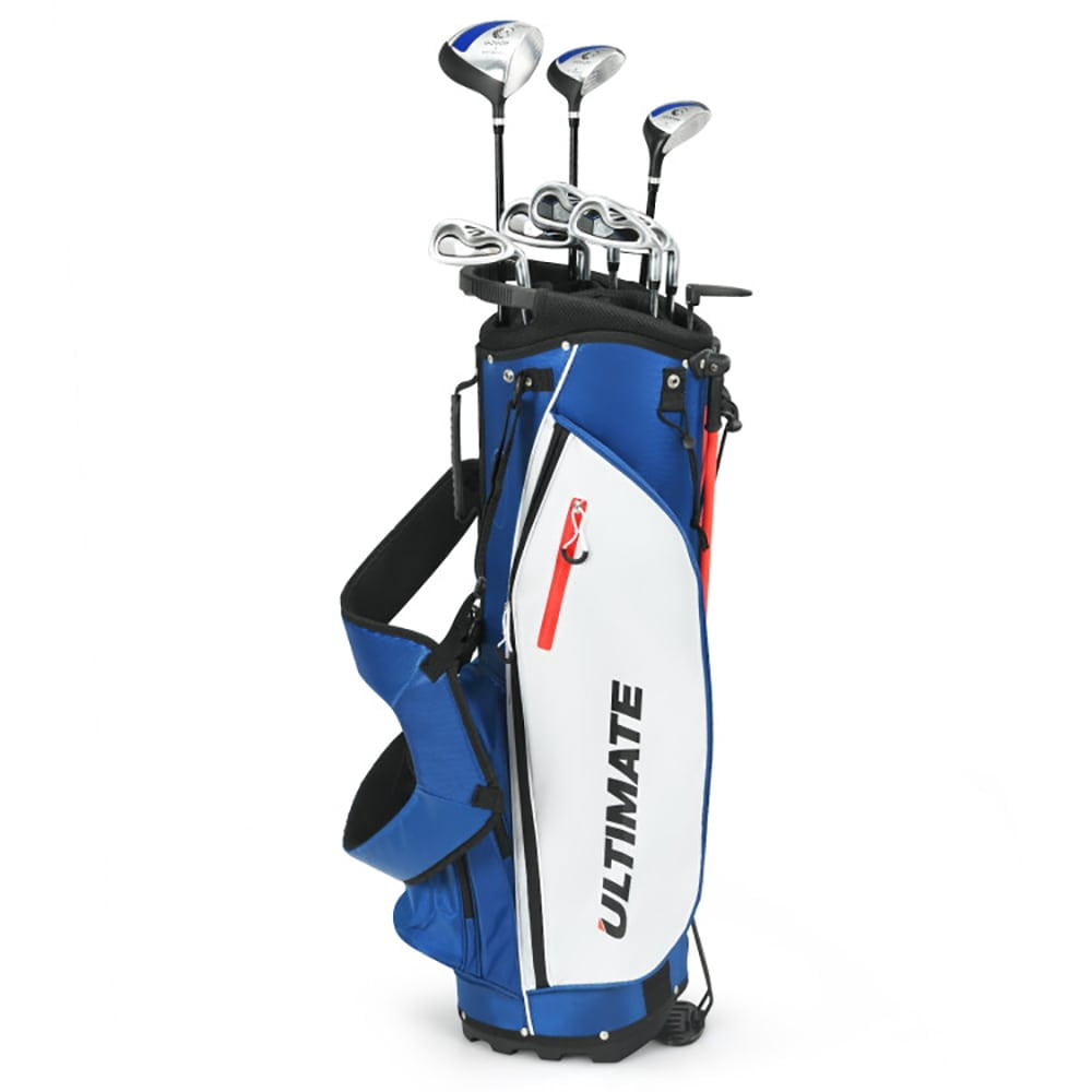 Aimee Lii Men's Profile Complete Golf Club Package Set Includes 10 Pieces, Outdoor Exercise for Sports Lovers-Blue