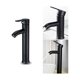 thumbnail image 3 of Grifo negro mate, grifo mezclador de lavabo de baño de cobre, lavabo de agua fría y caliente mate. Grifos delgados y diseño retro, grifo de palanca de un solo orificio, fregadero duradero JAMW Sencillez, 3 of 5