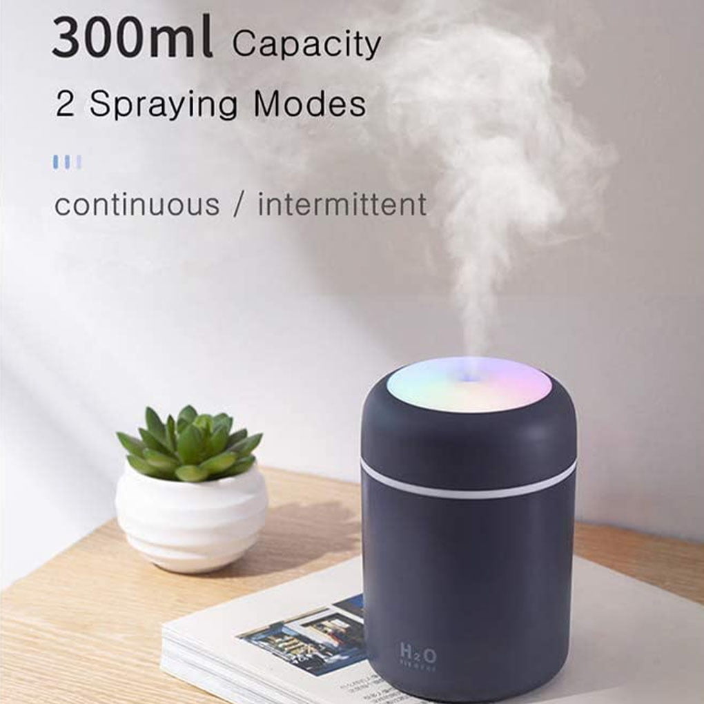 Humidifier 300ml USB Humidifier Colorful LED Light Mist Diffuser Home