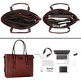 thumbnail image 4 of Mosiso Women's Briefcase PU Leather 15.6 inch Laptop Tote Bag Shoulder Handbag fits 13 15 inch Macbook, 4 of 6