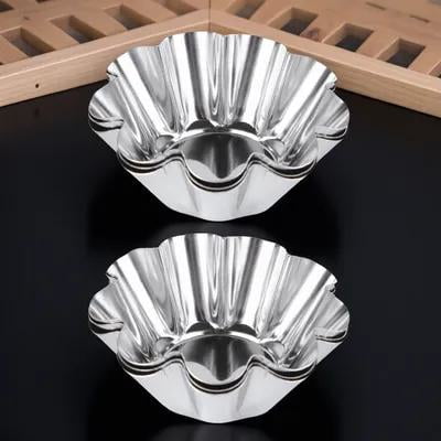 Supvox 6Pcs Silver Reusable Muffin Cups for Baking cate Home Users Kitchen