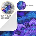 thumbnail image 2 of Dish Drying Mat for Kitchen Counter | Reversible, Super Absorbent & Hanging | 16x18 / 18x24 Inch (S/M)，A Purple and Blue Patterned, 2 of 8