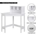 thumbnail image 6 of UTEX Easy Assemble School Corner Desk with Shelf, Drawer, Reversible Hutch - Kids White Table, 6 of 7