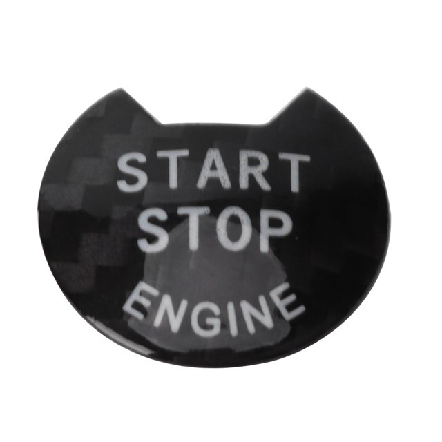 Carbon Fiber Engine Start Stop Button Trim Ignition Starter Cover Fit for Nissan Sunny