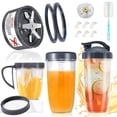 thumbnail image 1 of JDFNVFK 17 Piezas Repuesto para Nutribullet, con Aspas Nutribullet Original Reemplazo de Bases, 3 Vaso Nutribullet Original y Junta de Goma, Compatibles con Licuadora Nutribullet Original 600W/900W, 1 of 7
