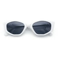 thumbnail image 2 of Womens Celtic Cross Motif Hinge Mod Geometric Cat Eye Sunglasses White Black, 2 of 8