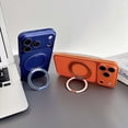 thumbnail image 4 of For iPhone 11 Pro Max Phone Case,Ultra Slim Design,360°Rotatable Ring Kickstand,With Lens Protector,Compatible with Mag-Safe,Matte Translucent Soft TPU Shockproof Durable Phone Case,Gray, 4 of 8