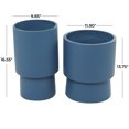 thumbnail image 3 of DecMode 14", 17"H Indoor Outdoor Blue Magnesium Oxide Planter (2 Count), 3 of 7