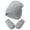 Gray, variant on Kids Winter Beanie Hat Gloves Set with Fleece Lining for Girls Boys(Gray,2-5Y)