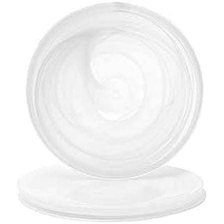 Lunch Plates Set of 4 White Plates 8.5 Plate with Marbelized Swirl Design Elegant Glass Entree Plate Dishwasher Safe Lunch Plates Set of 4 White Plates 8.5 Plate with Marbelized Swirl Design Elegant Glass Entree Plate Dishwasher Safe
