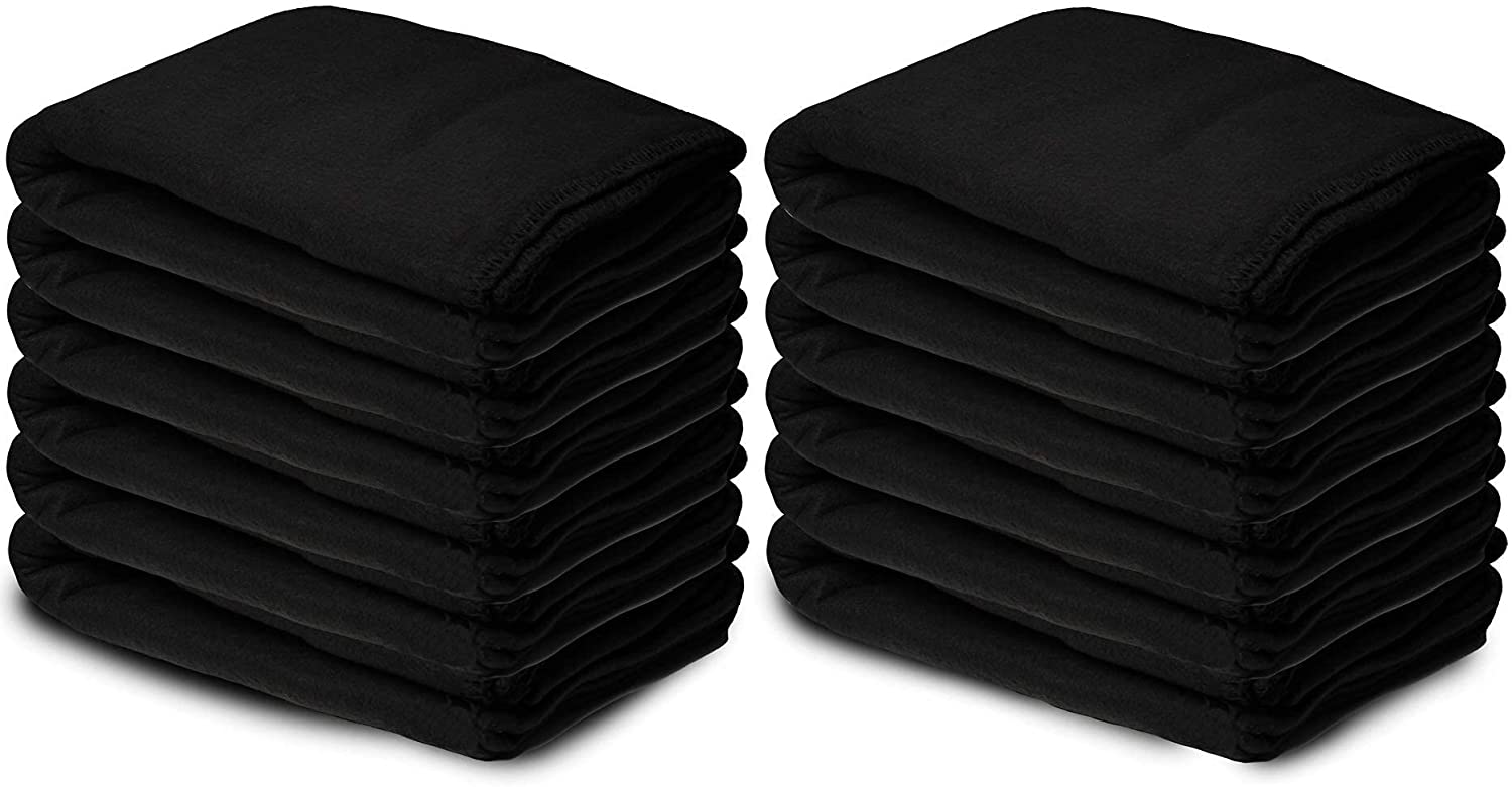 60 Pack of Bulk Soft Fleece Blankets 50" X 60", Cozy Warm Throw Blanket
