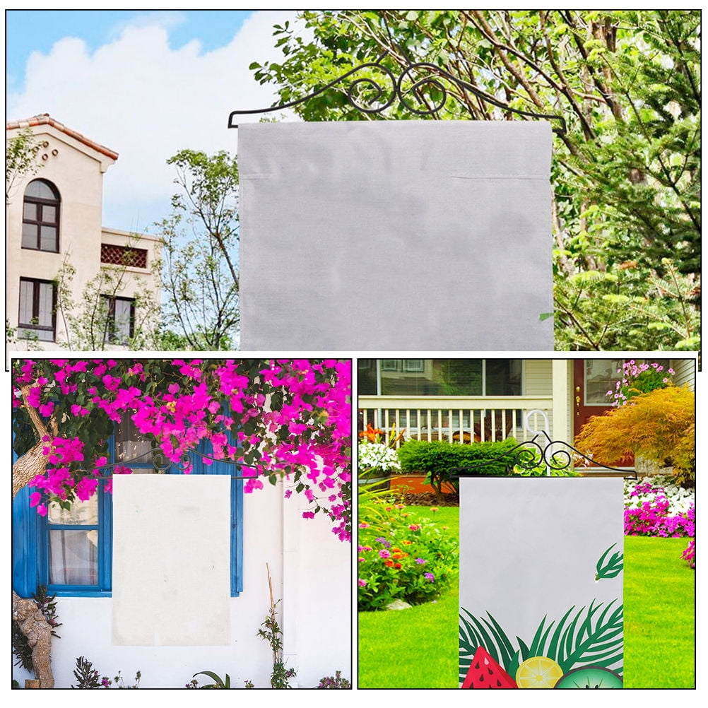 OUNONA 4 Pcs Garden Flag Garden Flag Holder Metal Banner Hanger For Indoor And Outdoor Garden Lawn Courtyard Decoration