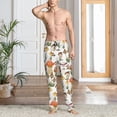thumbnail image 5 of Uemuo Mushrooms Pattern Men's Wide Leg Palazzo Lounge Pants with Pockets Light Weight Loose Comfy Casual Pajama Pants-, 5 of 9