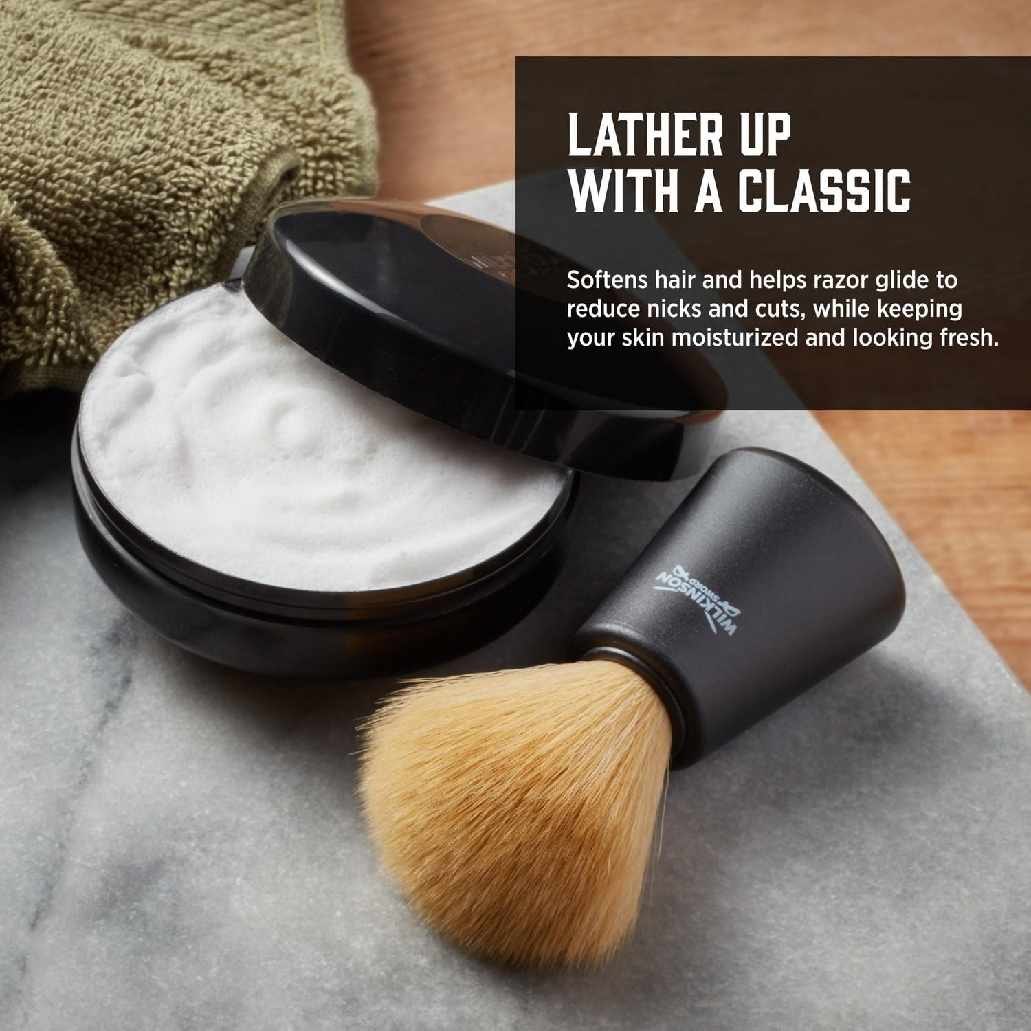 Savon à raser en bol pour rasage à l’ancienne de marque Wilkinson Sword 125 g