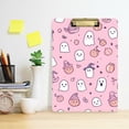 thumbnail image 2 of FORMRS Acrylic Clipboard with Low Profile Clip Standard A4 Letter Size, 12.5" x 9", Pink Halloween, 2 of 8