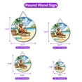 thumbnail image 5 of Vizsla Hello Summer Beach Theme with Sunglasses and Tropical Cocktail Round Wood Sign Vizslas Dog Lover Gifts Idea Hanging Wall Home Decor - 00009, 5 of 5