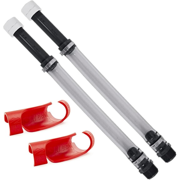 VP Racing Fuels 3044 Deluxe Filler Hose (2 Pack) with 3058 Get Bent Hose Bender (2 Pack) - Deluxe Hose Fits Most Automotive Gas Tanks and Has Built-In Filter