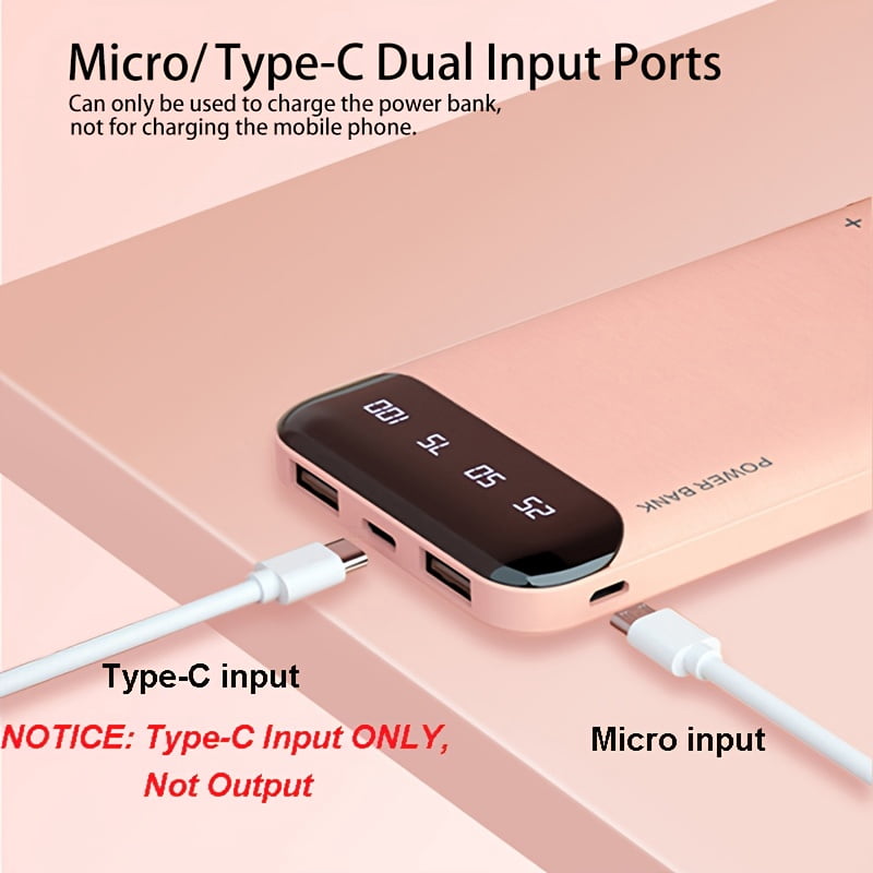 A High-Capacity Portable Power Bank with 10000/20000Mah, Suitable for Iphones And Android Phones, As Well As Tablets, Headphones, And Other Electronic Devices. It Features Dual USB Outputs