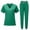01-Cyan, variant on Scrub Sets for Woman Solid V-Neck Short Sleeve Tops Long Pants Nurse Work Uniform with Pockets Purple S