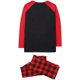 thumbnail image 3 of Conjuntos a juego de pijamas navideños, divertido conjunto de pijama familiar de vacaciones con parte superior de alce de Papá Noel y ropa de dormir con parte inferior de tela escocesa roja Xemadio WMCH-429, 3 of 5