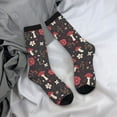 thumbnail image 5 of Picia Fly Agaric and Flowers Print Athletic Socks for Men & Women – Cushioned Moisture-Wicking Crew Socks for Sports, Running, and Training, Soft & Breathable Size 5-11, 5 of 6