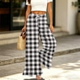 thumbnail image 5 of Sewkxo Womens Wide Leg Pants Drawstring Elastic High Waisted Ruffle Hem Palazzo Pants with Pockets,Dark Gray 2XL, 5 of 6