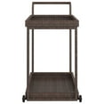 thumbnail image 2 of vidaXL Bar Cart Brown 100x45x83 cm Poly Rattan, 2 of 4