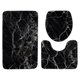 thumbnail image 1 of Juego de alfombras de baño con pedestal, suave, absorbente de agua, de mármol, lavable B, 1 of 8